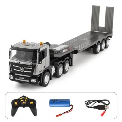 Huina 1:18 RC Tractor Truck Model 1318 9CH Remote Control Cars W/Flatbed Trailer - Image 1 of 4