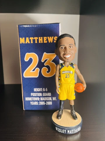2020 NCAA Marquette University Wesley Matthews Bobblehead! Milwaukee Bucks Cover