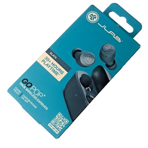 JLab GO Air POP True Wireless Earbuds In Ear Headphones Slate 32+ Hours Playtime - Picture 1 of 8