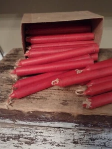 Vintage kleine rote Weihnachtskerzen zum Anklipsen Baumschmuck (37) - Bild 1 von 2