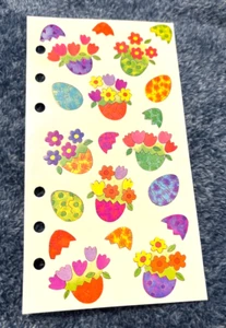 LARGE 3 X 6" MRS GROSSMAN STICKOPOTAMUS STICKERS: EASTER EGGS FLOWERS * - Picture 1 of 1