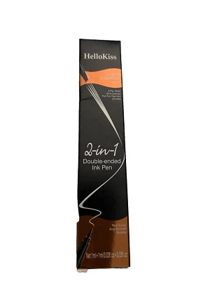 Hellokiss Liquid Eyebrow Pen 2 in 1 DBL-ended 4Tip Liquid Ink Pen Dark Brown - Image 1 of 2