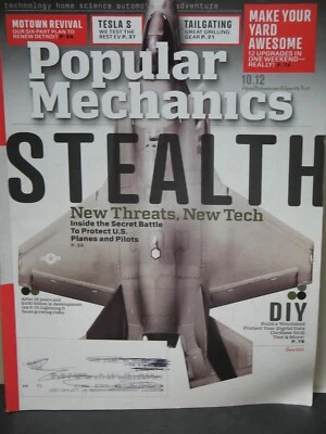 Popular Mechanics STEALTH New Threats New Tech October 2012 Volume 189 #10 VG+ - Изображение 1 из 2