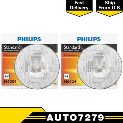 2 PCS Philips Headlight Bulb For 1960-1966 Abarth 1600 Hi/Lo Beam Lamp - Image 1 of 4