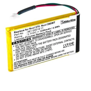 Akku für Garmin Nüvi 200 205 250 252w 255 465LTM 1450T 1490LMT 1490T Pro 1250mAh - Bild 1 von 2