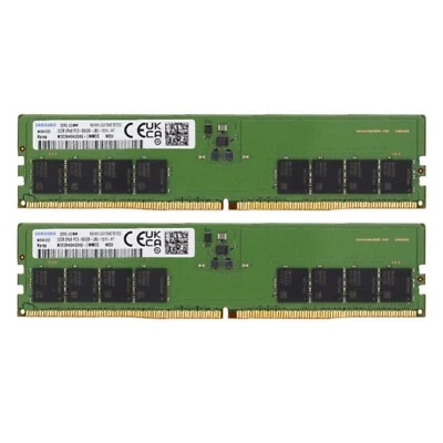 Samsung DDR5 64GB (2X32GB) 5600MHz PC5-44800 UDIMM Memory Ram (M323R4GA3DB0-CWM) - Image 1 of 4