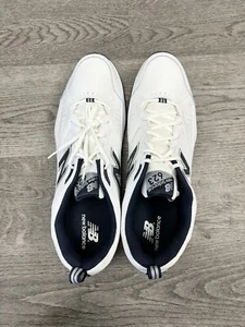 Size 18 - New Balance 624 B Wide White Navy - Picture 1 of 5