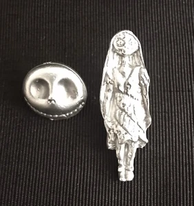 Pewter Disney Nightmare Before Christmas Jack Sally Lapel Hat Pins Z - Picture 1 of 2
