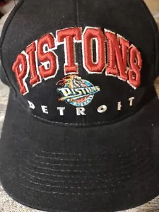 Cappello strapback vintage Detroit Pistons NBA nero - Foto 1 di 6