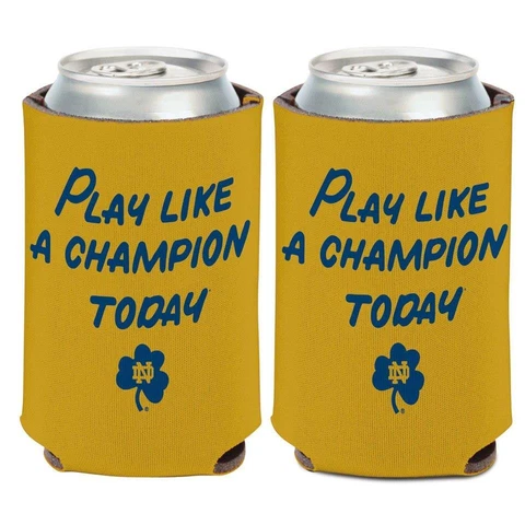 Notre Dam Fighting Irish Champion 12oz Two Sided Can Cooler [NEW] Coozie Koozie Cover
