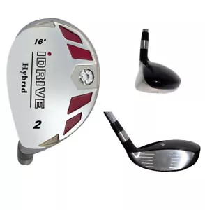 LEFT HAND 16° DRIVING IRONWOOD HYBRID LONG DRIVER ANTI-SLICE REGULAR GRAPHITE - Picture 1 of 1