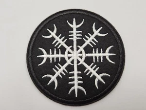 1pc Helm of Awe iron on or sew on Patch Ragnar Lothbrok Viking badge - Picture 1 of 2
