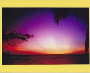 SUNSET AT KAWAILOA BEACH GICLEE ON 8X10 INCH MAT BOARD - Picture 1 of 1