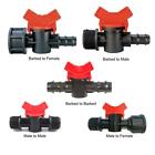 Irrigation Pipe Valves - Barbed, Male, Female 13mm 17mm BSP watering