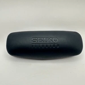 Seiko Titanium Sunglasses Hard Case Only Bue Leather With Cloth Replacement - Bild 1 von 6