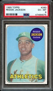 BB - 1969 Topps - #260 - Reggie Jackson - PSA 6 - EX-MT - Imagen 1 de 2