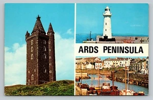 Postkarte Ards Halbinsel Nordirland Leuchtturm Chrom Vintage - Bild 1 von 2