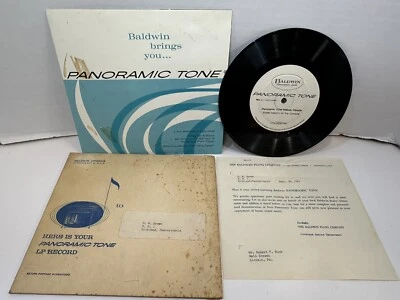 1961 Baldwin Piano Co. Panoramic Tone Eddie Osborn LP 7”Vinyl MO7U-0408+INVOICE! - Image 1 of 4