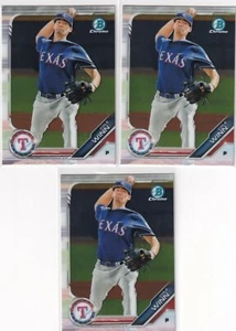 LOT (3) 2019 BOWMAN CHROME RC COLE WINN TEXAS RANGERS ROOKIE (QTY) S4170 - Bild 1 von 2