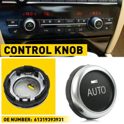 Cubierta de botón de perilla de control de clima de aire acondicionado delantera trasera para BMW X5 2014-2019 X6 2014-18 Foto 1 de 4