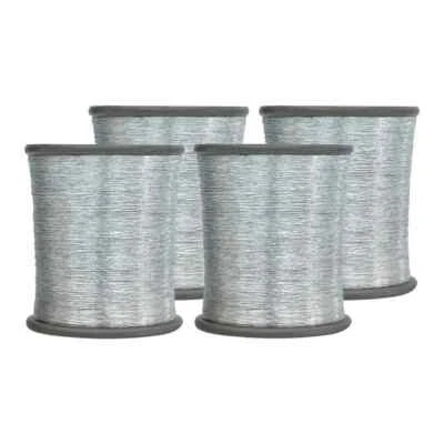 Metallic Zari Thread for Embroidery, Sewing and Jewelry Making (Silver 2 Roll) - Image 1 of 4