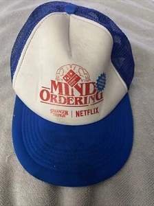 Rare Stranger Things Dominos Mind Ordering Trucker Hat Netflix Snapback Hitwear - Picture 1 of 6
