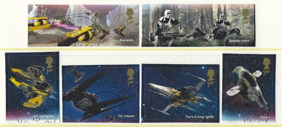 GREAT BRITAIN 2019 STAR WARS SET OF 6 EX. PRESTIGE BOOK ,FINE USED - Image 1 of 1