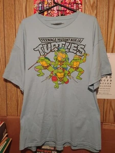 2010 TMNT Teenage Mutant Ninja Schildkröten Viacom Herren XX-Large hellblau T-Shirt! - Bild 1 von 18