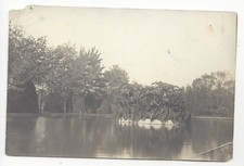 Foto Antiga Cemitério Evergreen Island Em Lago muitas árvores