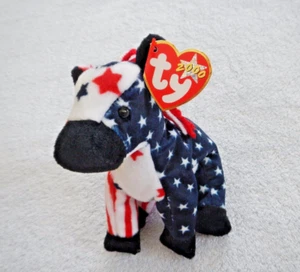 TY BEANIE BABY - LEFTY 2000 - ASINO DEMOCRATICO - 4 LUGLIO COMPLEANNO - ESCLUSIVA USA - Foto 1 di 12