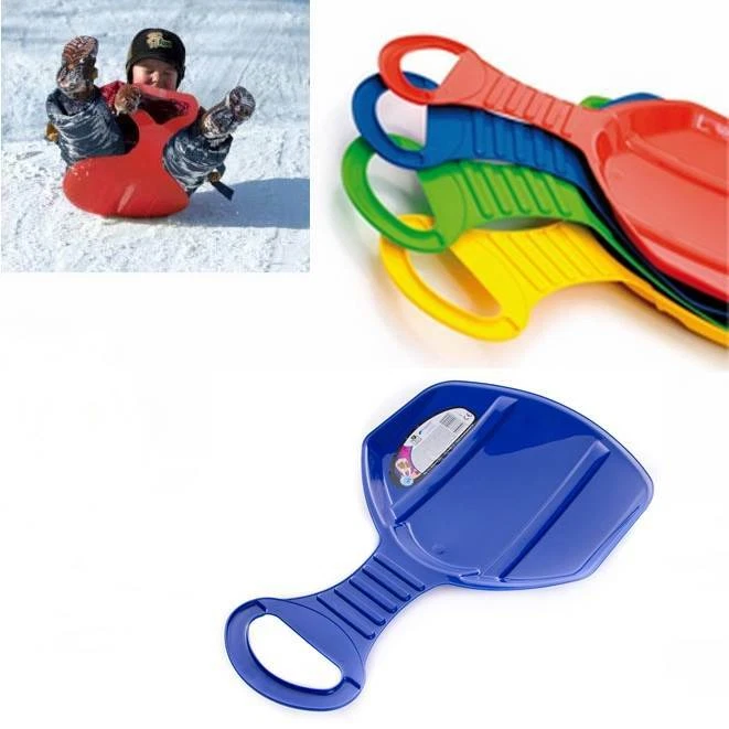 Poporutscher Schneerutscher mit Griff Schneeflitzer Schneeteller 3 Farben Wahl - Bild 1 von 1