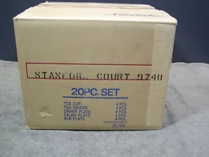 NORITAKE 9748 STANFORD COURT SET STOVIGLIE 20 PEZZI NUOVO IN SCATOLA APERTA - Foto 1 di 12