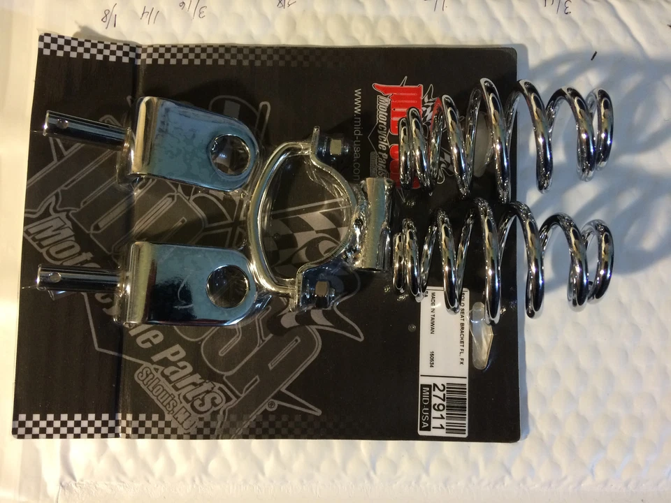 2-4'' chrome PLATED Solo Seat springs and hardware Chopper Harley customs Bobber - Image 1 of 1