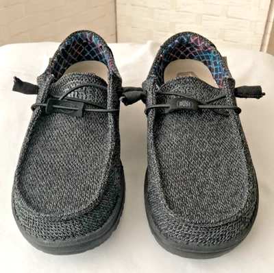 Mocasines sin cordones Hey Dude talla 7 para mujer Wendy Sox Micro Total negros ¡¡NUEVOS!!! Foto 1 de 4