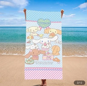 Cinnamoroll Towel Large Beach Or Bath Towel Soft Sanrio New Blue - Picture 1 of 4