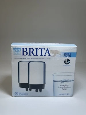 Brita Tap Water Faucet Filter Replacement Chrome Fits For FR-200 2 Filter Pack - Image 1 of 2