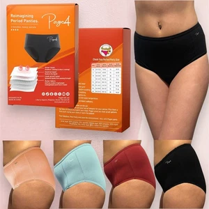 Womens Cotton Period Pants Knickers Leakproof Menstrual Underwear Briefs Panty - Picture 1 of 16