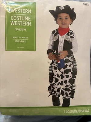 Boys New Infant 3-6 Month Cowboy Halloween Costume Baby Outfit Girls Heehaw Cute - Image 1 of 4