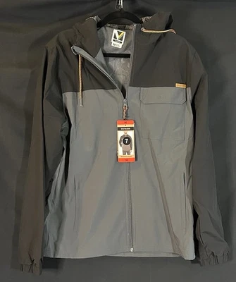 Voyager Men’s Gray Black Windbreaker Jacket Water Resistant Hooded M - Image 1 of 4