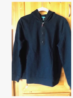 Lauren Ralph Lauren женщин с капюшоном 1/4 молнии толстовка L зеленый RLL логотип винтажный - Изображение 1 из 4