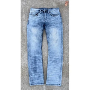 Buffalo David Bitton Mens Jeans Size 32 Light Wash Denim Slim Fit - Picture 1 of 7