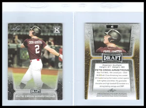 2020 LEAF DRAFT ROOKIE CARD RC PETE CROW-ARMSTRONG #41 - Foto 1 di 1