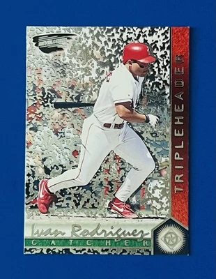 1999 Revolution Ivan Rodriguez Rangers Tripleheader Insert Card #30; #d /299 - Image 1 of 2