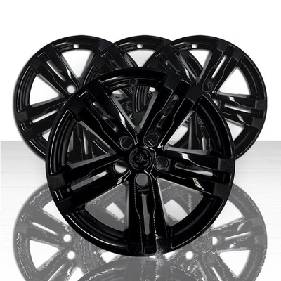 4 fit Ford Explorer XLT 2020-2024 Black 18" Wheel Skins Full Rim Covers Hub Caps - Изображение 1 из 4