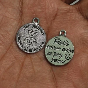 19mm Coin German Silver Charms - Picture 1 of 9