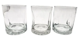 Vintage Low Ball Whiskey Glasses With Contour Grip Set Of 3 - Picture 1 of 4
