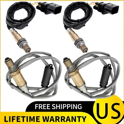 Sensor de oxígeno O2 1 y 2 4 piezas para BMW 745i 745Li 2002-2005 4,4 L aguas arriba + aguas abajo Foto 1 de 4