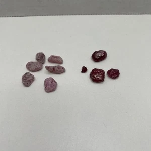 Rough Ruby Gemstone Lot Of 10 Small Pieces - Picture 1 of 2