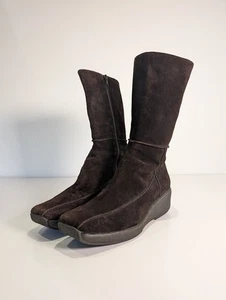 Stivali Chelsea Cobbler donna EU 39 UK 6 marroni scamosciati zeppa tacco stivaletto punta quadrata - Foto 1 di 12
