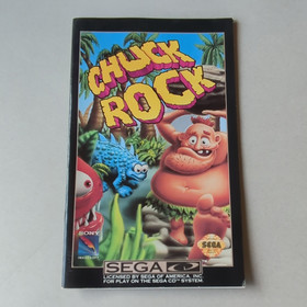 SEGA Chuck Rock Original English Instruction Booklet Manual for Sega CD